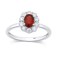 Anello Gazzola Gioielli Donna ColoreContorno6x4 in Oro bianco Rubino 0.60 Ct CSFROF3313R-NG - CSFROF3313R-NG
